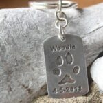 pootafdruk overleden hond dog-tag sleutelhanger