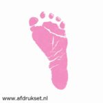 roze baby voetafdruk