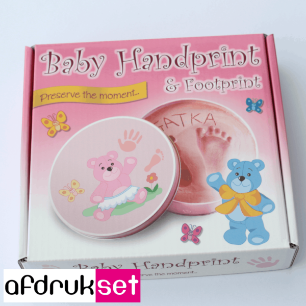 baby handafdruk in gips